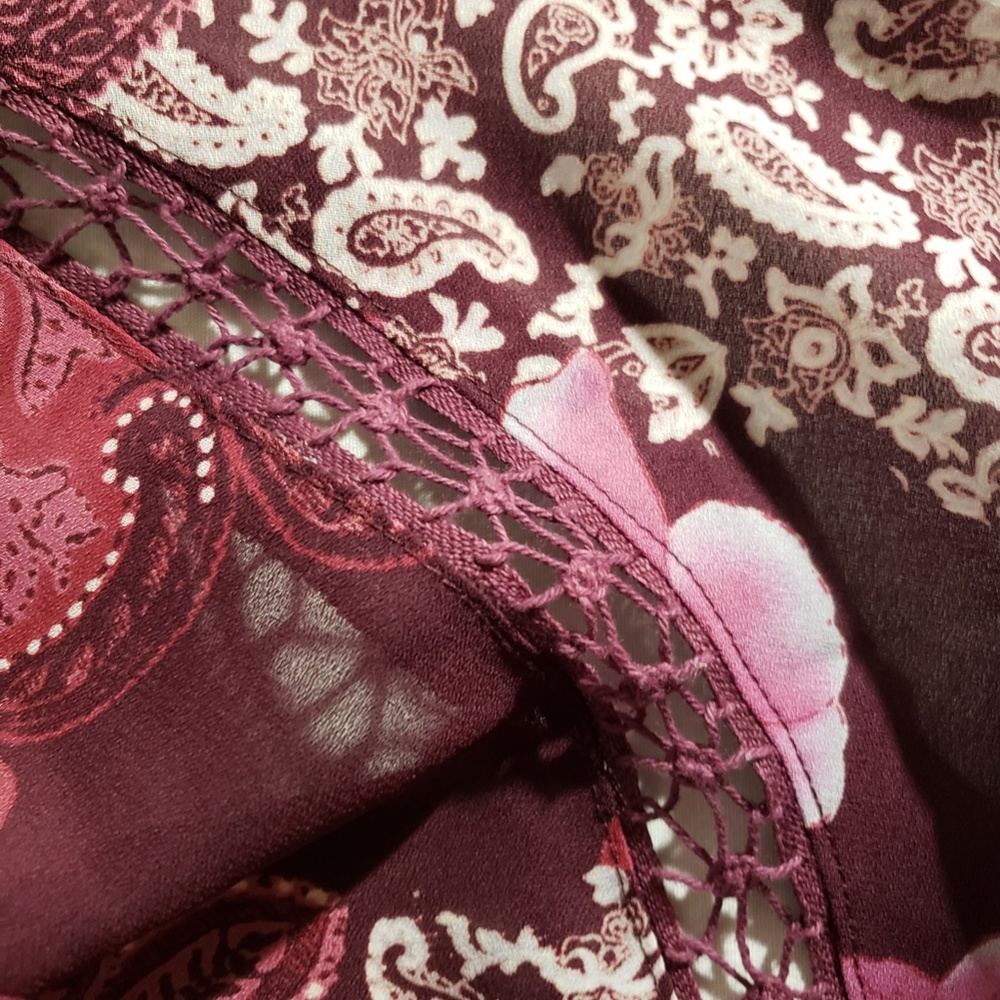 *Sag Harbor* Fuchsia floral maxi skirt, 8 - Picture 5 of 8